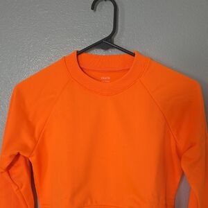 x Karla | The Crop Sweatshirt In Neon Orange Size Small NWT